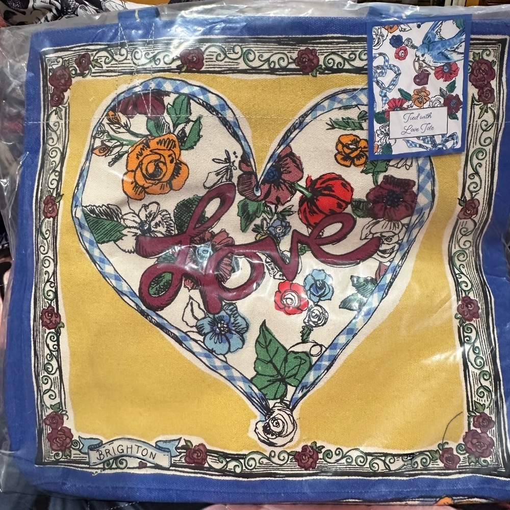 Brighton Yellow and Blue Love Tote